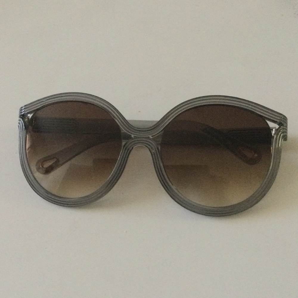 CHLOE WOMENS CUTOUT SUNGLASSES GREY NWOT